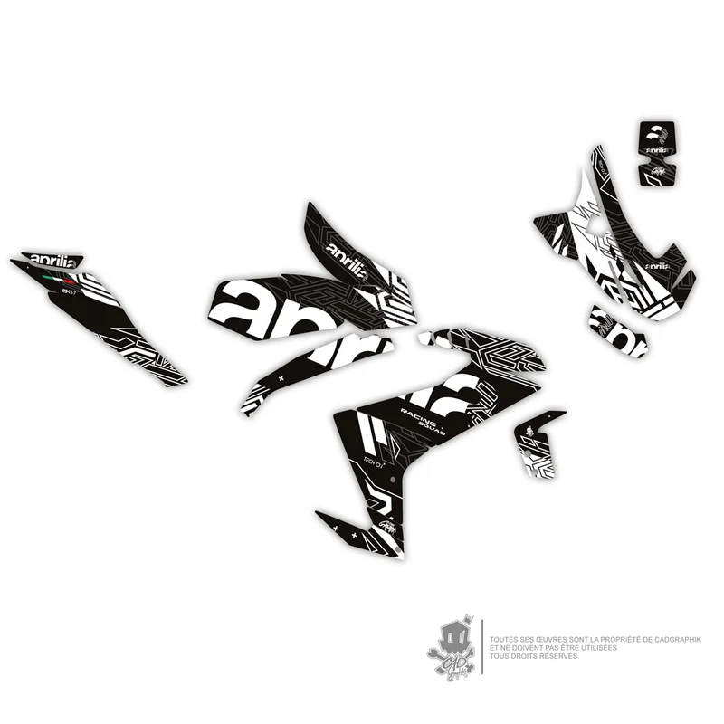 APRILIA KIT DÉCO - RS 457 TECH 01 - BL - ONLY 50