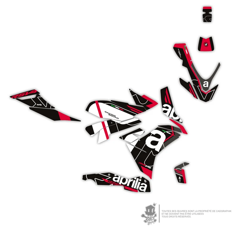 APRILIA KIT DÉCO - RSV4 1100 - RACING SQUAD-RED - ONLY 50