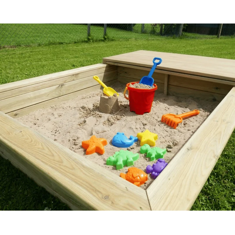 Sandkasten mit Deckel 120 x 120 cm