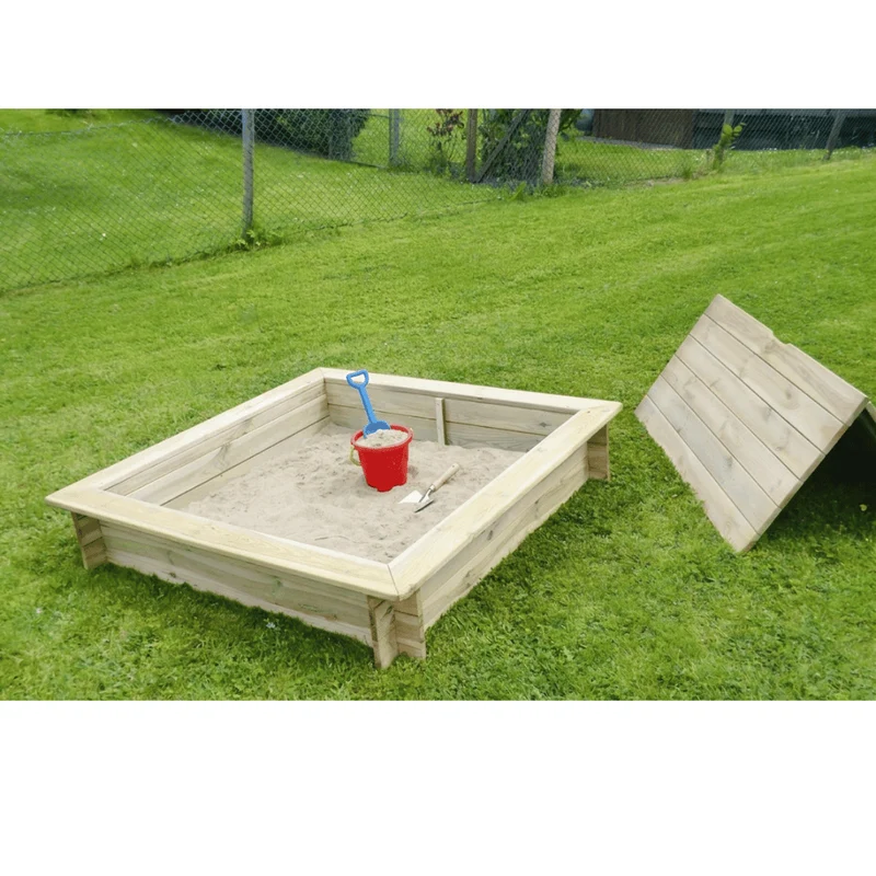 Sandkasten mit Deckel 120 x 120 cm