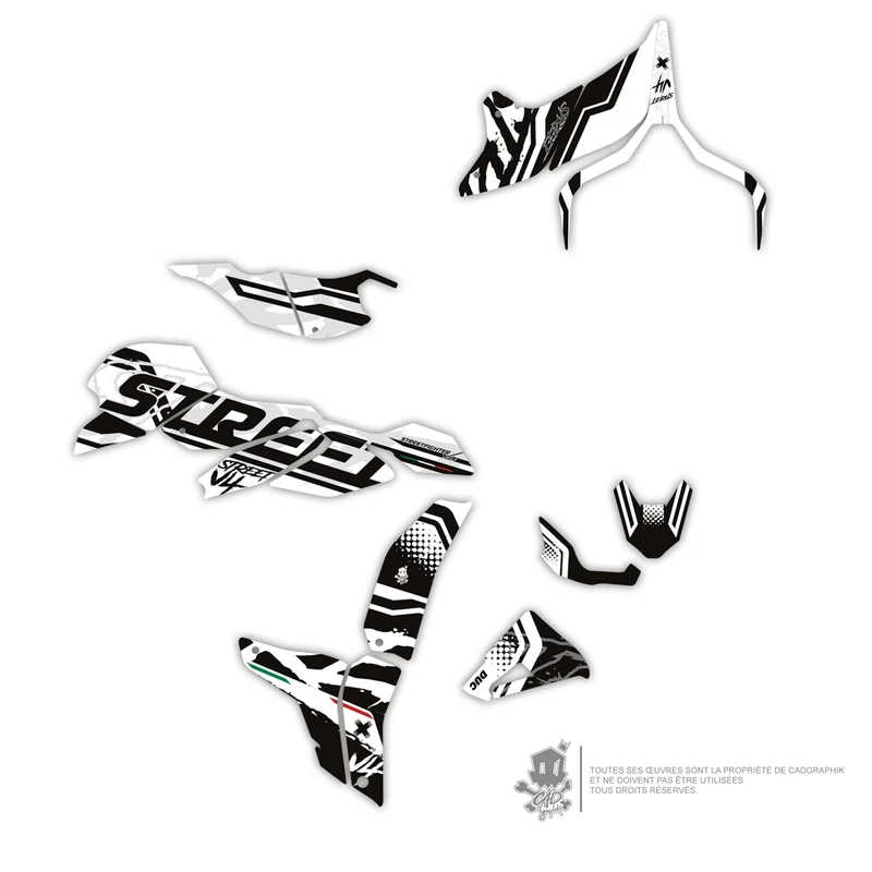 DUCATI KIT DÉCO - STREETFIGHTER V4 WHITE RAGE v2 - ONLY 50