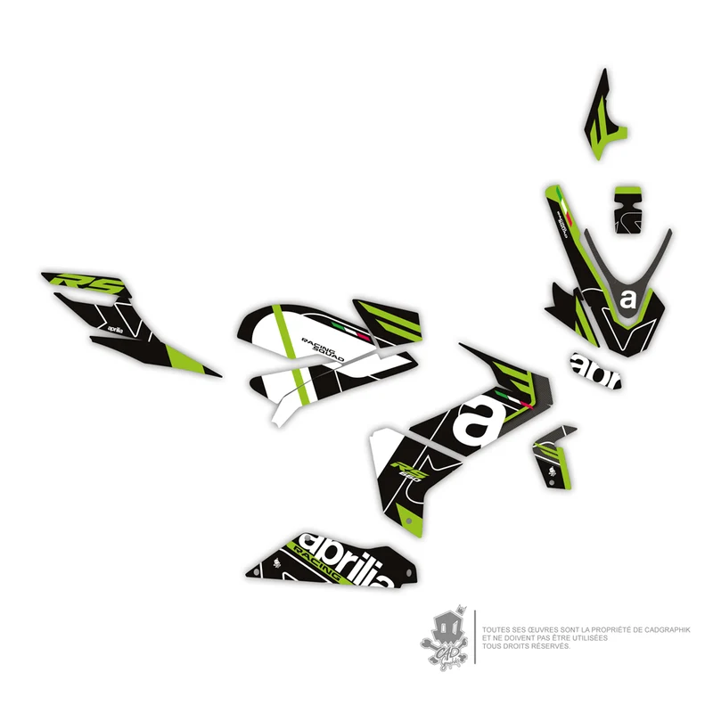 APRILIA KIT DÉCO - RS 660 RACING SQUAD-GREEN - ONLY 50