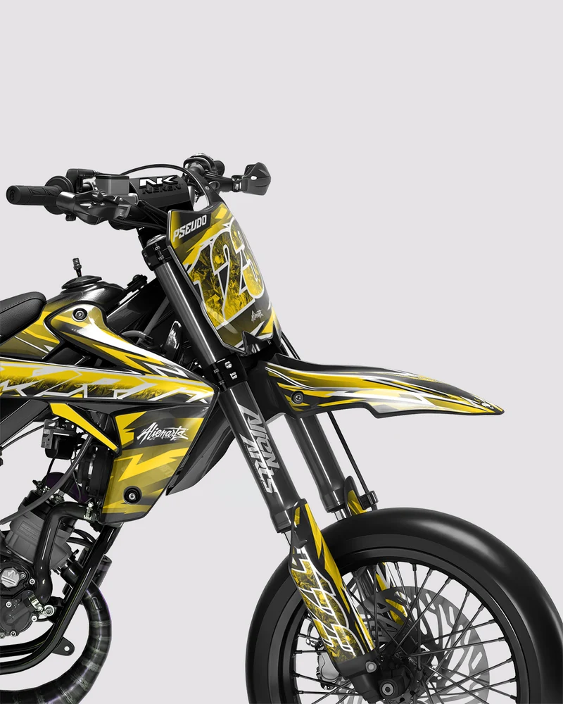 RAMPAGE - Kit deco RIEJU 50cc - Jaune