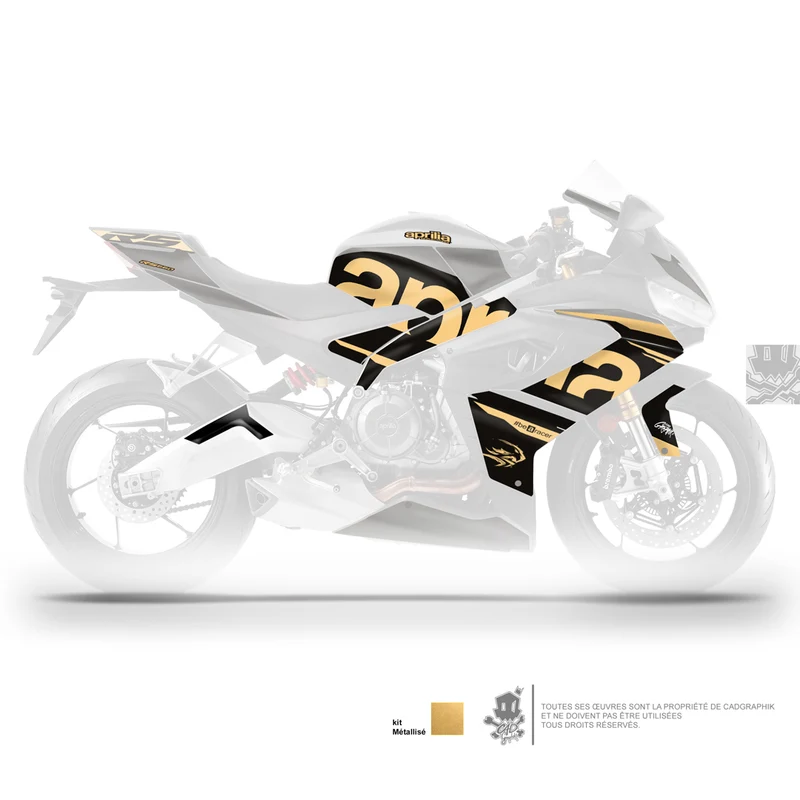 APRILIA KIT DÉCO - RS 660 - MÉTALIC - BLACK GOLD - ONLY 50