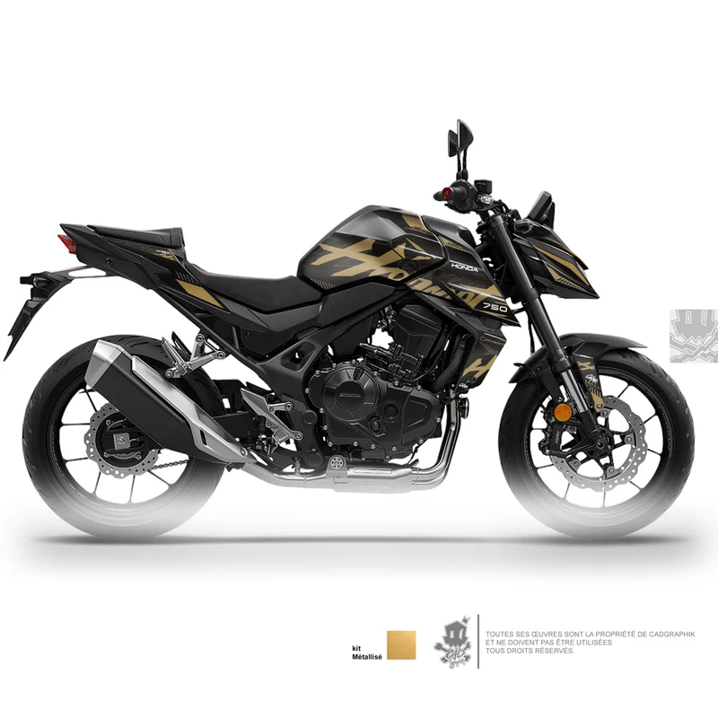 KIT DÉCO HONDA CB750 HORNET SCRIPT GOLD