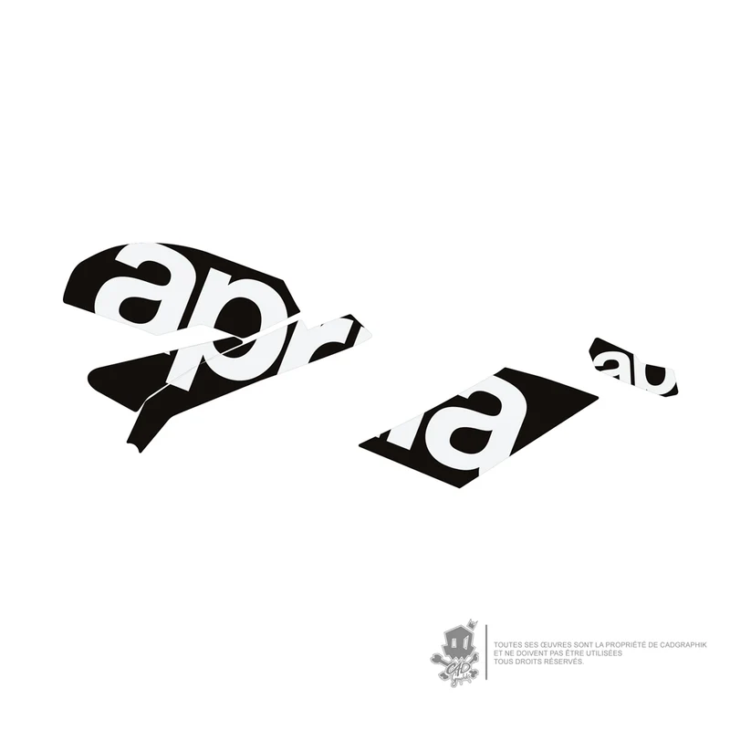 APRILIA KIT DÉCO - RS 660 PACK LOGO - BLACK - ONLY X