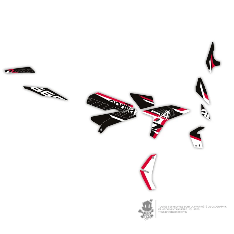 APRILIA KIT DÉCO - TUONO 660 - NOALE RED- ONLY 50