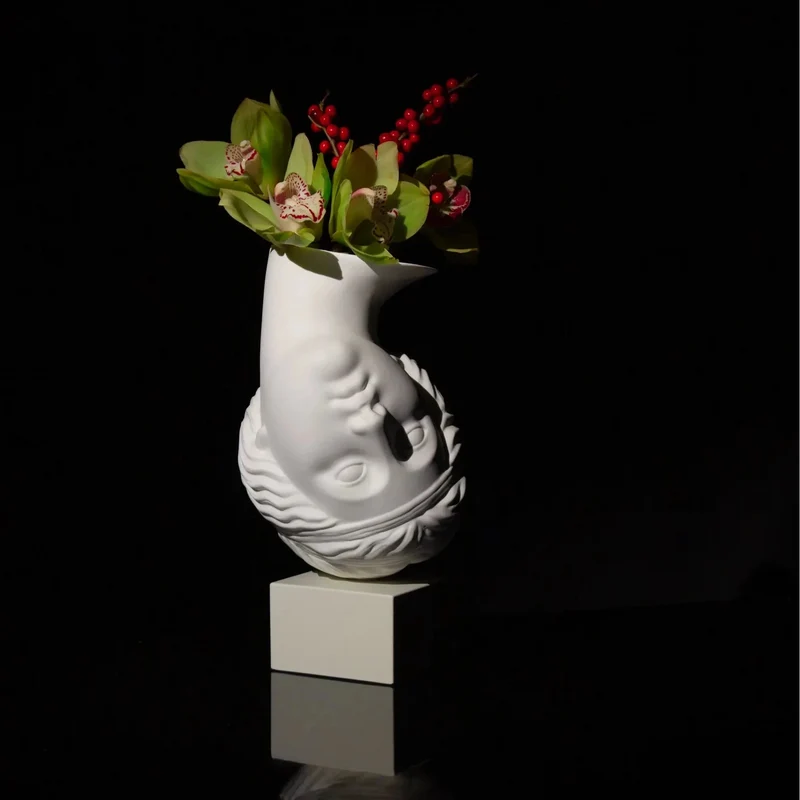 Seletti Amor Volat – Kopf Vase aus weißem Porzellan