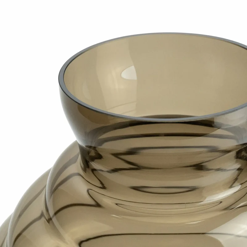 ISAA Vase Arothron – Bauchige Vase Glas braun, 30x36,5 cm