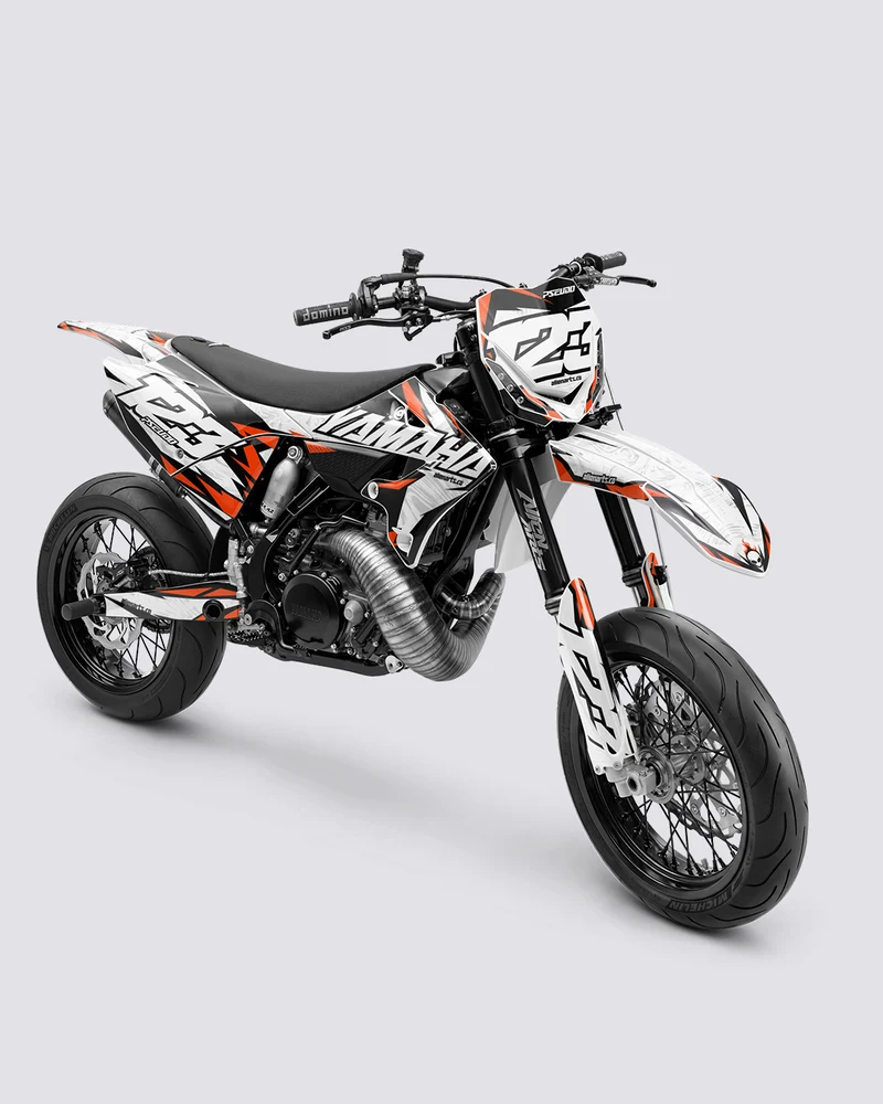 DRAWIX - Kit Déco Supermotard Semi-Personnalisable - Orange