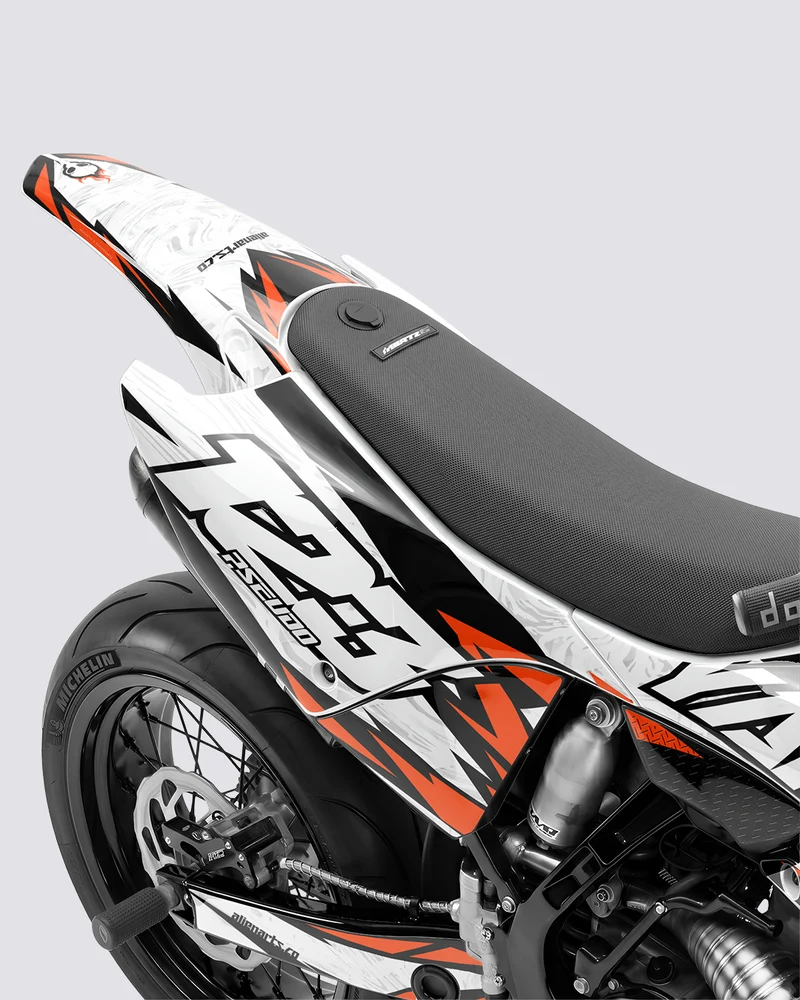 DRAWIX - Kit Déco Supermotard Semi-Personnalisable - Orange