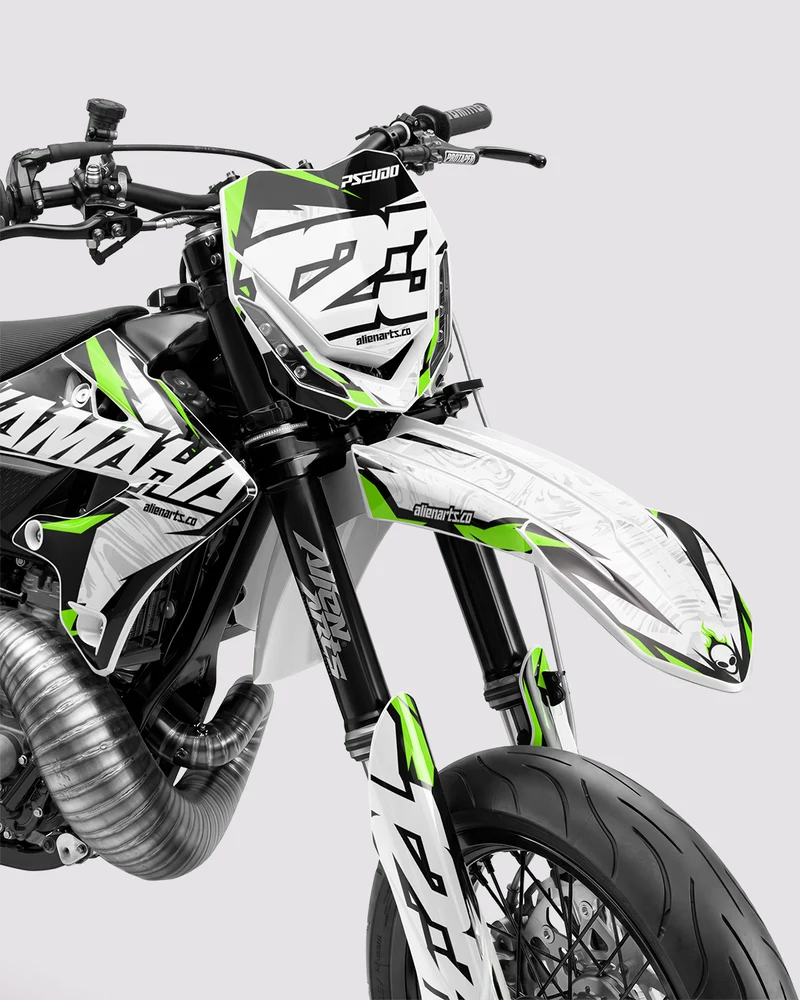 DRAWIX - Kit Déco Supermotard Semi-Personnalisable - Vert