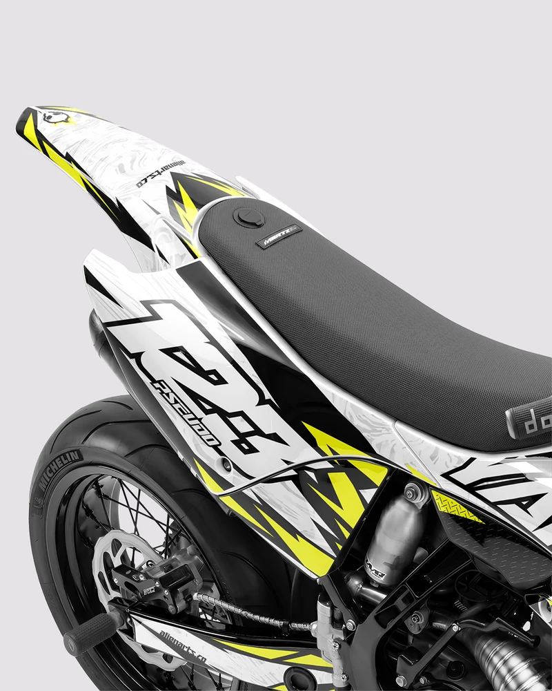 DRAWIX - Kit Déco Supermotard Semi-Personnalisable - Jaune