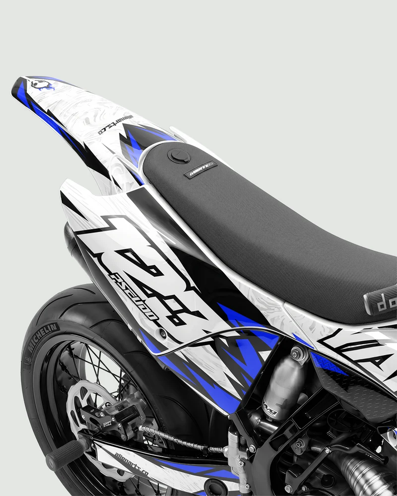 DRAWIX - Kit Déco Supermotard Semi-Personnalisable - Bleu