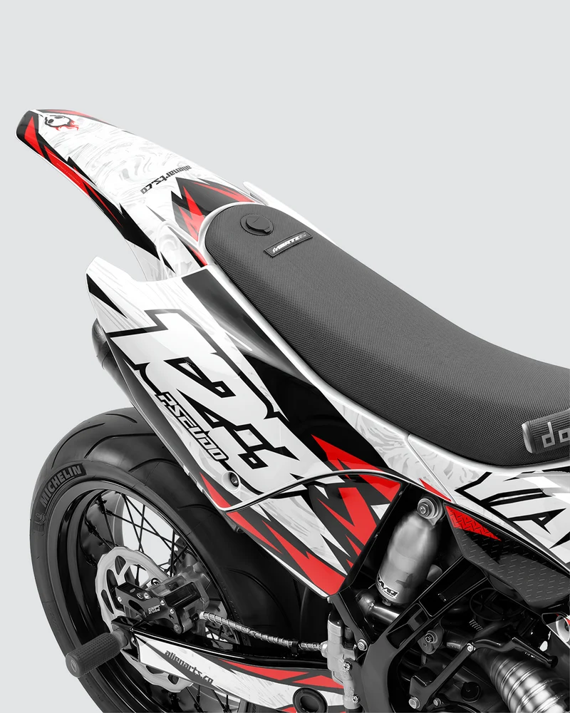 DRAWIX - Kit Déco Supermotard Semi-Personnalisable - Rouge