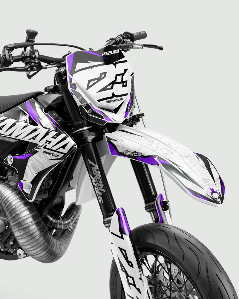 DRAWIX - Kit Déco Supermotard Semi-Personnalisable - Violet