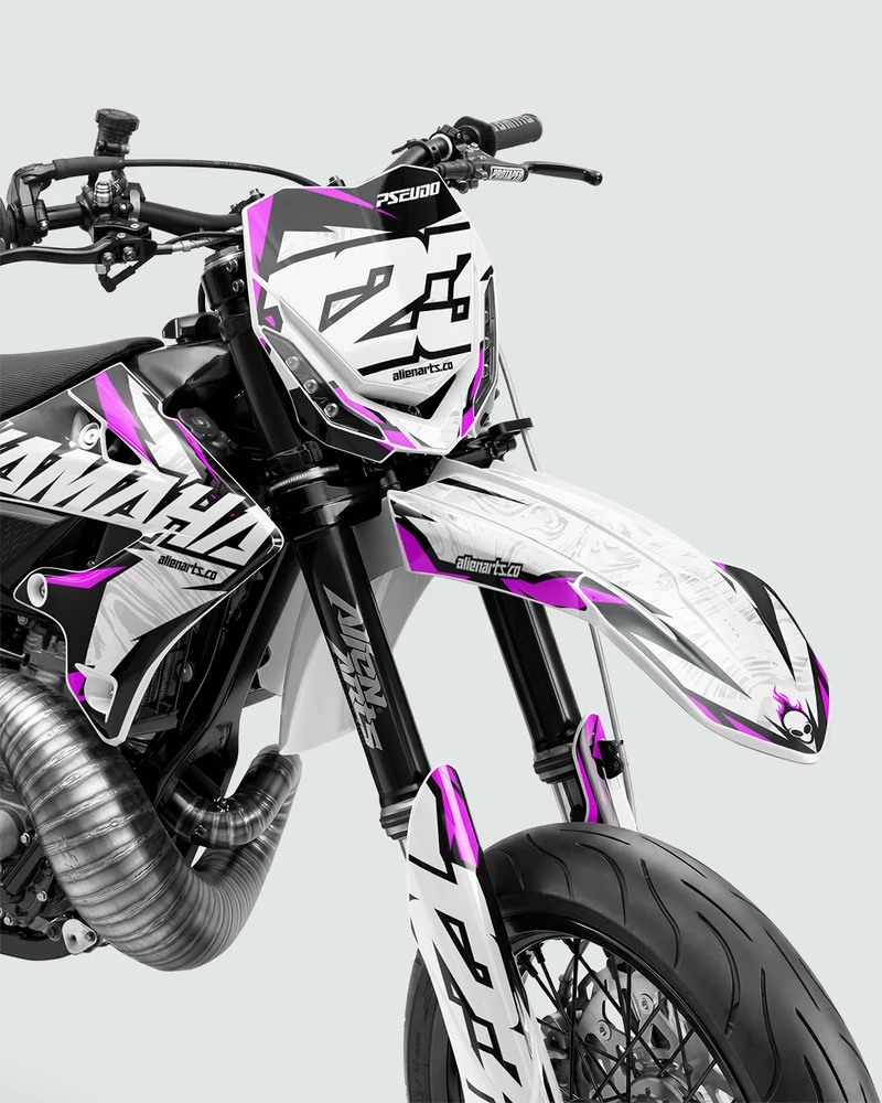 DRAWIX - Kit Déco Supermotard Semi-Personnalisable - Rose