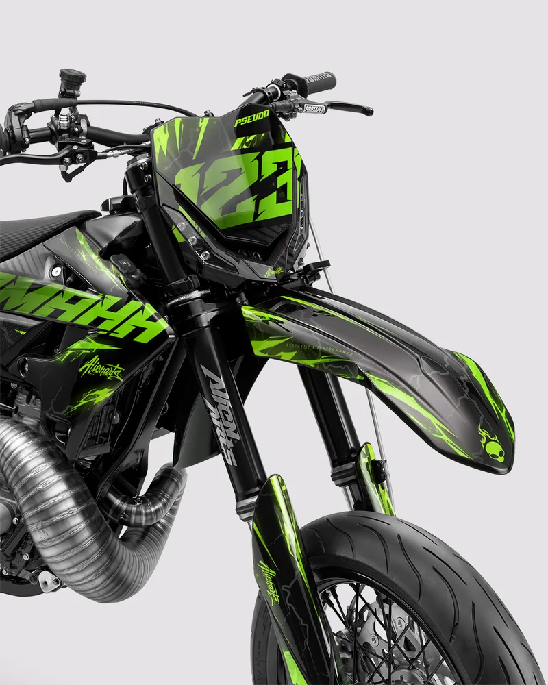 LIGHNX - Kit Déco Supermotard Semi-Personnalisable - Vert