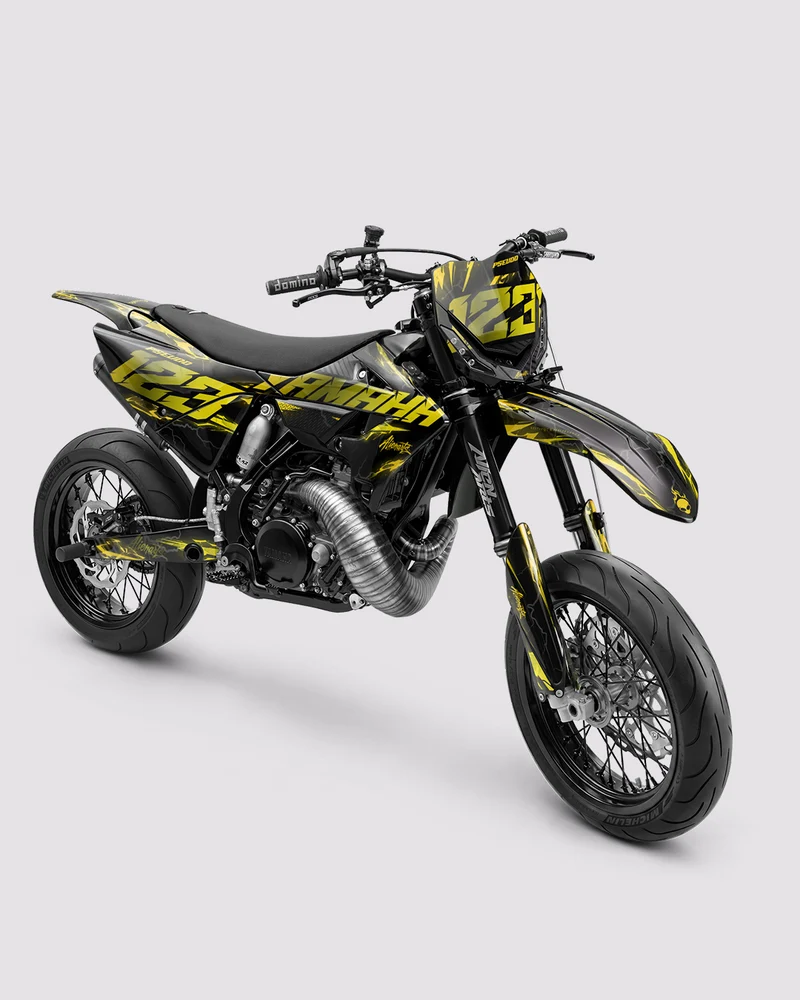 LIGHNX - Kit Déco Supermotard Semi-Personnalisable - Jaune
