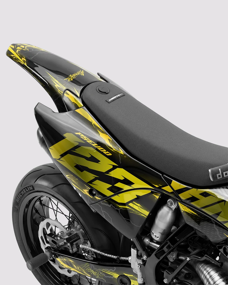 LIGHNX - Kit Déco Supermotard Semi-Personnalisable - Jaune