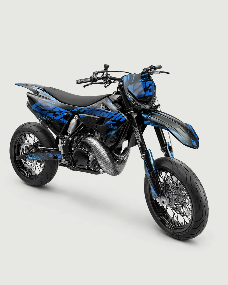 LIGHNX - Kit Déco Supermotard Semi-Personnalisable - Bleu