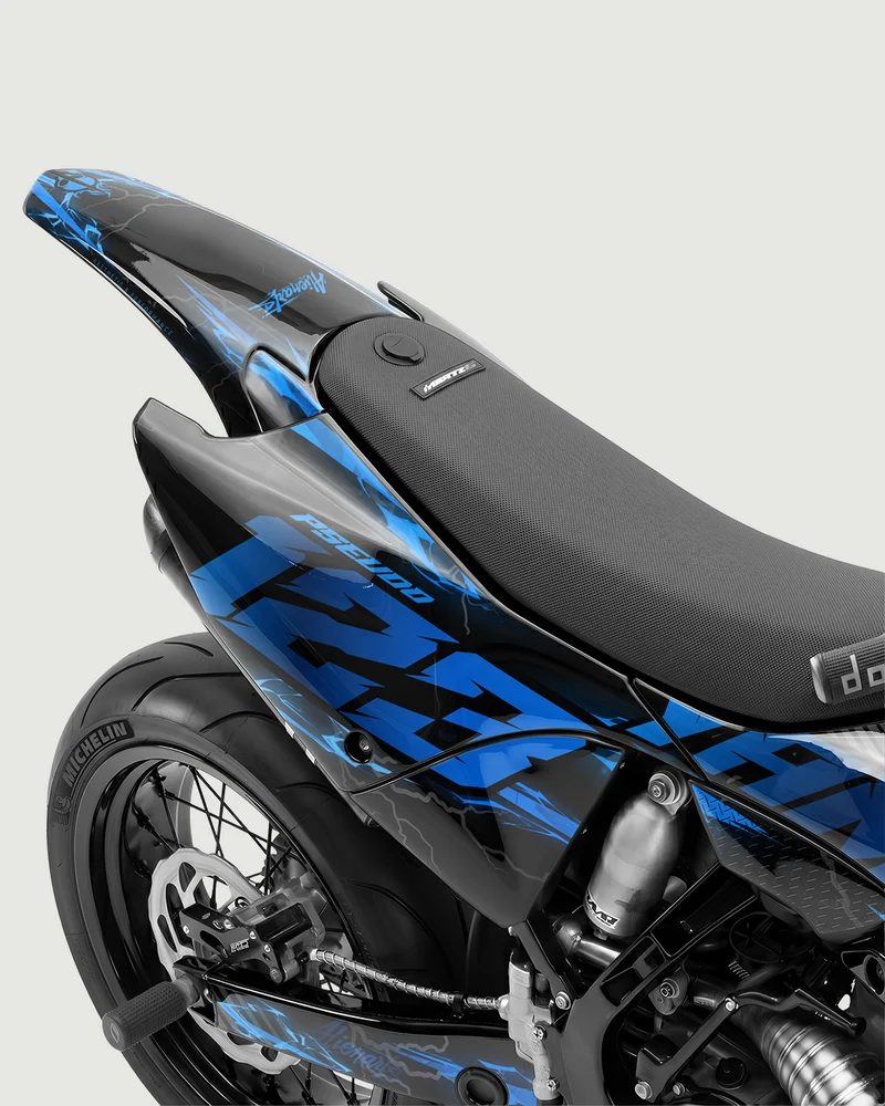 LIGHNX - Kit Déco Supermotard Semi-Personnalisable - Bleu