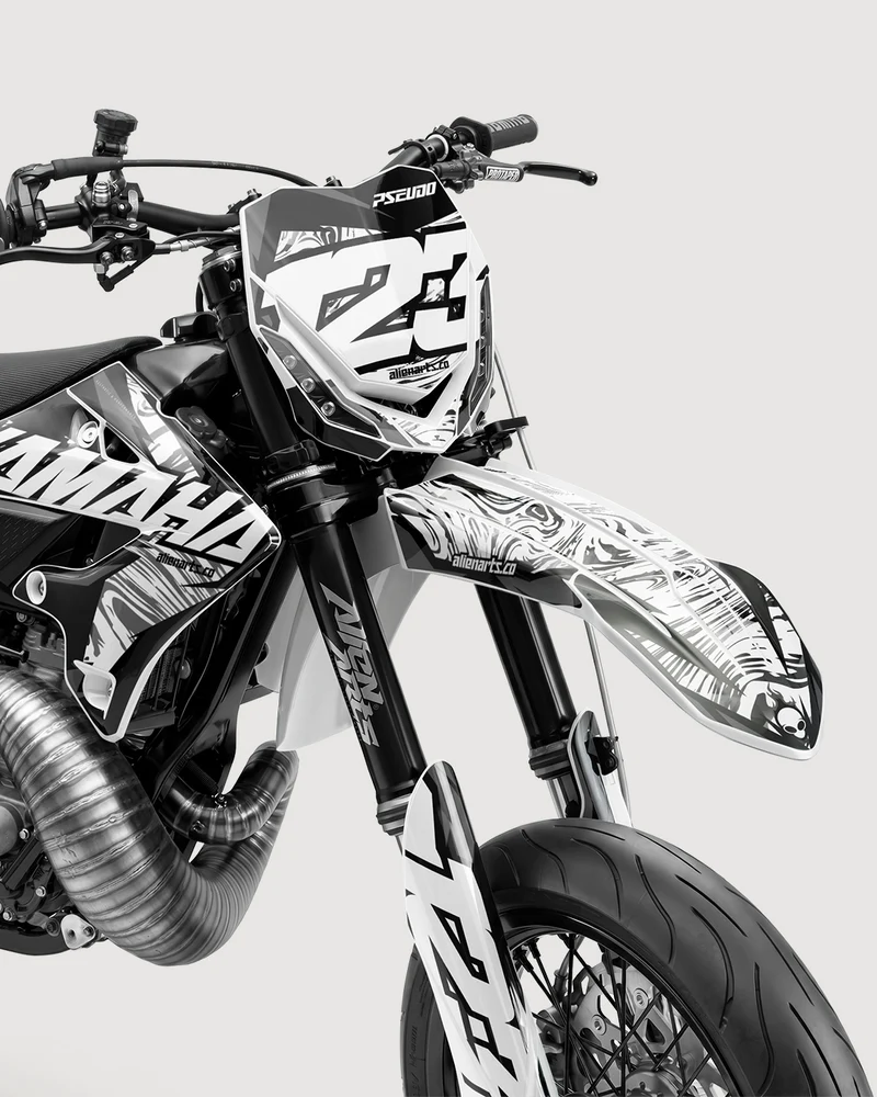 DRAWIX - Kit Déco Supermotard Semi-Personnalisable - Noir