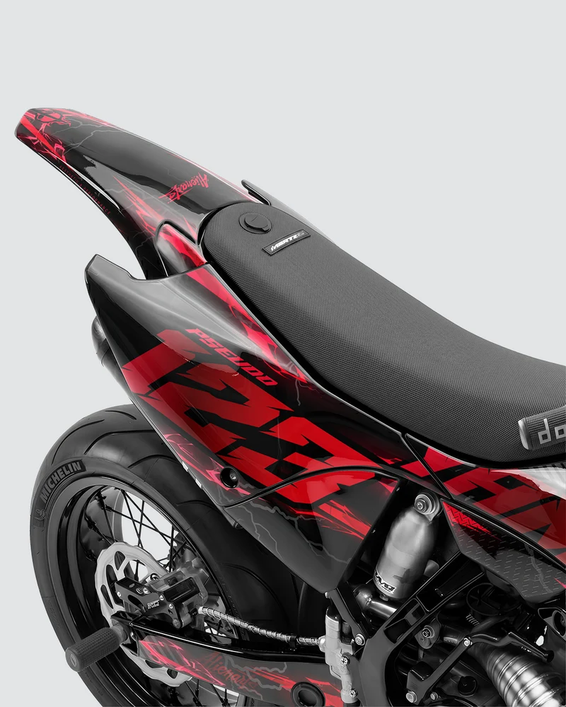 LIGHNX - Kit Déco Supermotard Semi-Personnalisable - Rouge