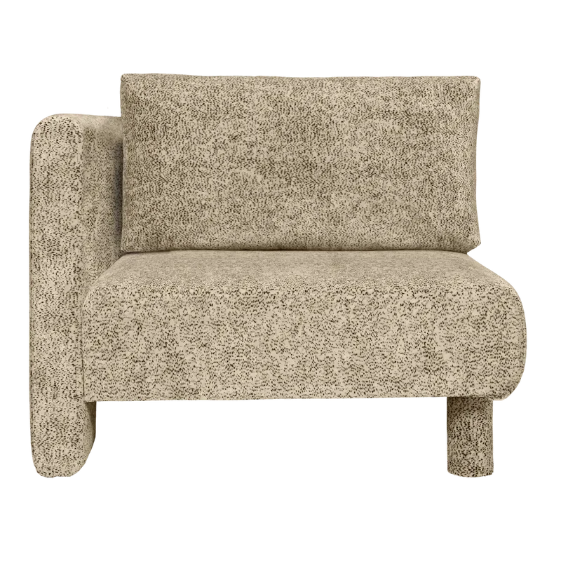 Dase Modulares Sofa Samt Poppy Velvet Butter/Black - ferm LIVING