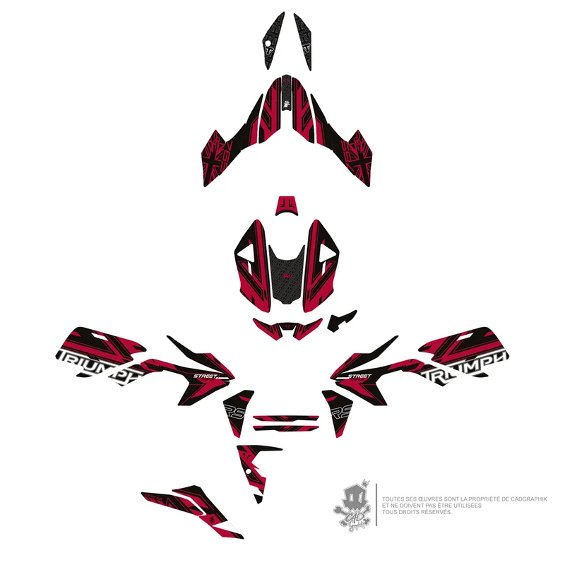 TRIUMPH KIT DÉCO - STREET TRIPLE 765 - JACK -RED