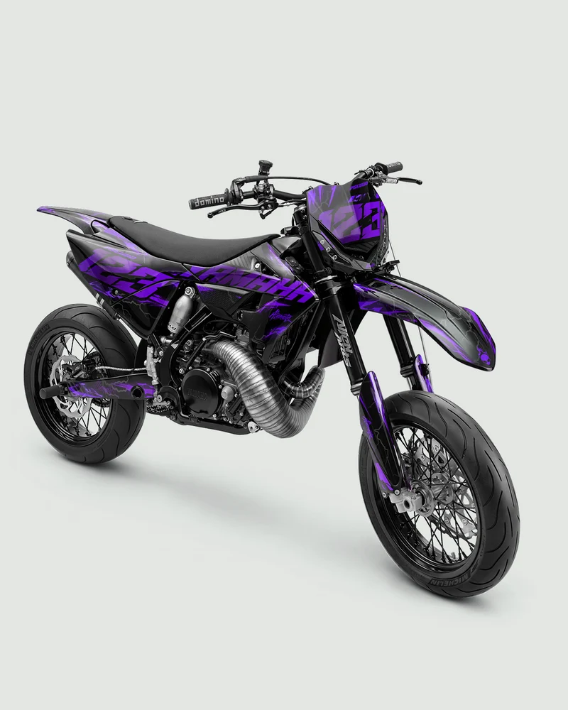LIGHNX - Kit Déco Supermotard Semi-Personnalisable - Violet