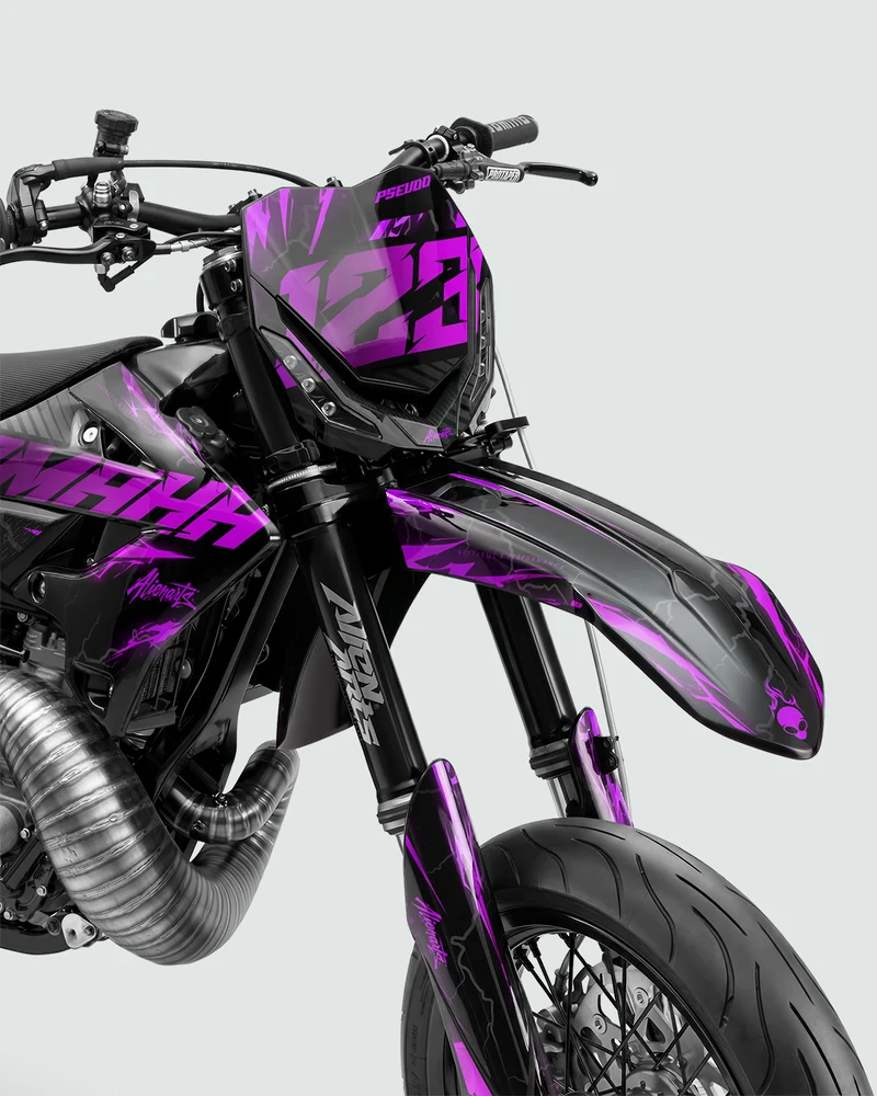 LIGHNX - Kit Déco Supermotard Semi-Personnalisable - Rose