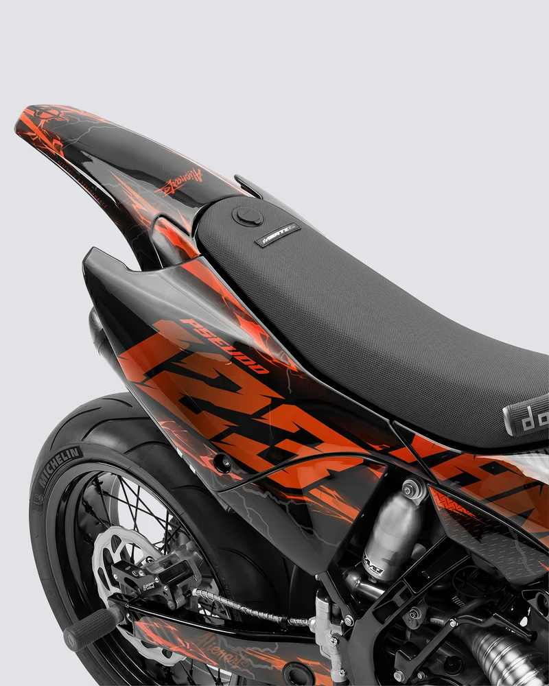LIGHNX - Kit Déco Supermotard Semi-Personnalisable - Orange