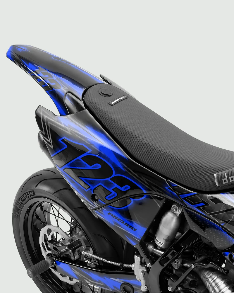 NEONX - Kit Déco Supermotard Semi-Personnalisable - Bleu