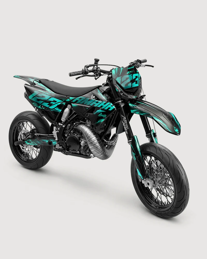 LIGHNX - Kit Déco Supermotard Semi-Personnalisable - Turquoise