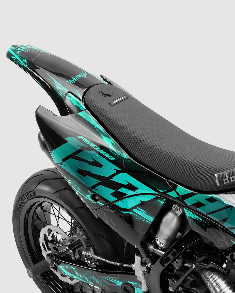 LIGHNX - Kit Déco Supermotard Semi-Personnalisable - Turquoise