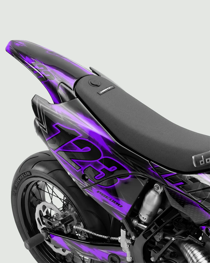 NEONX - Kit Déco Supermotard Semi-Personnalisable - Violet