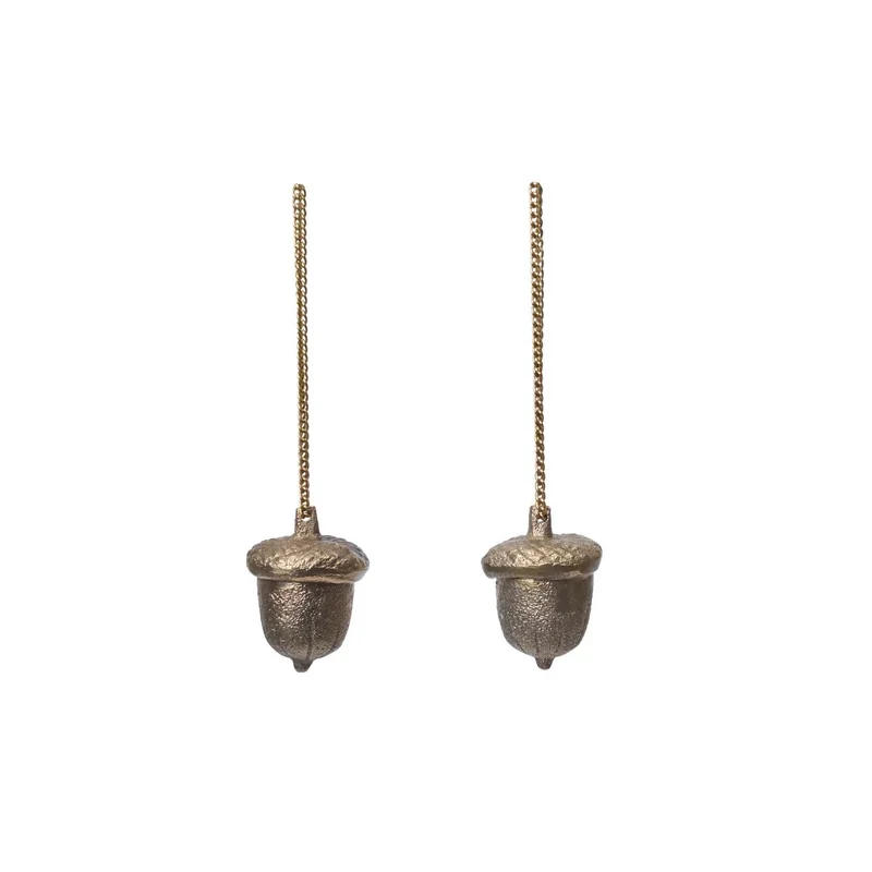 Acorn & Walnut Christbaumschmuck Eichel & Walnuss Messing 2er-Set - ferm LIVING