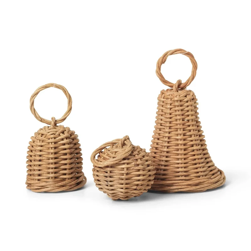 Braided Christbaumschmuck aus Rattan geflochten - ferm LIVING