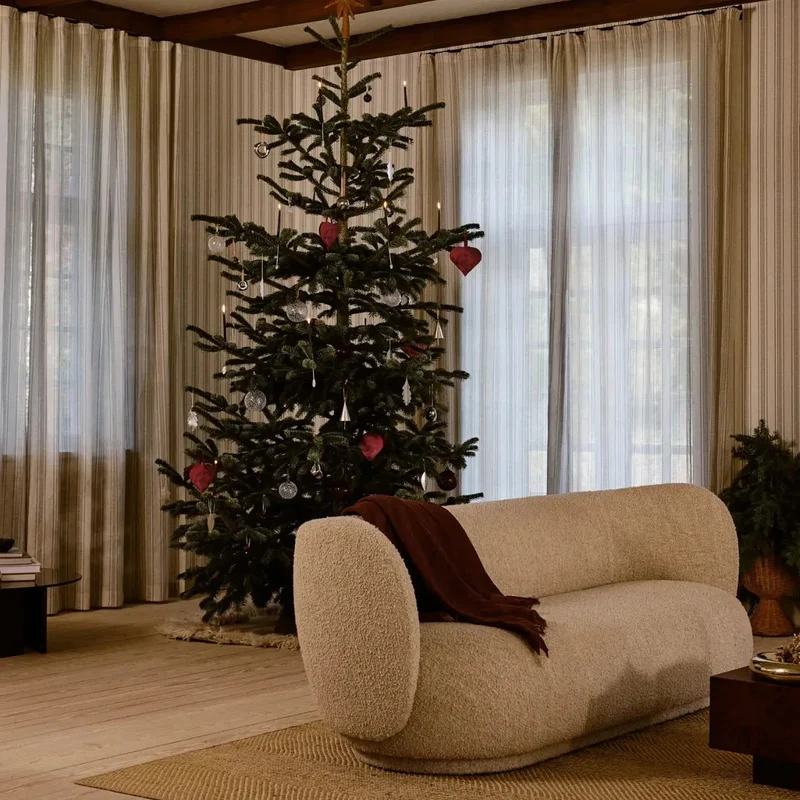 Flurry Christbaumkugeln aus Glas 3er-Set Rot & Weiß - ferm LIVING