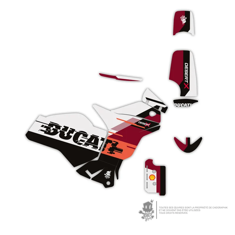 DUCATI KIT DÉCO - DESERT X - CORSE - ONLY 50