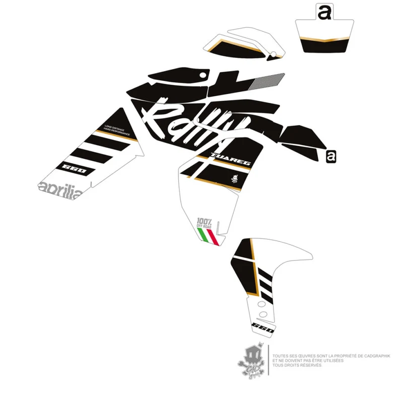APRILIA KIT DÉCO - TUAREG 660 BLACK RALLY - ONLY 50
