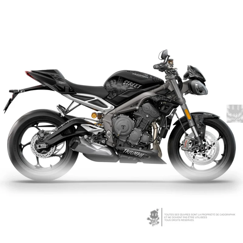 KIT DÉCO TRIUMPH - STREET TRIPLE RS 765 -BAROK LEE -GREY- ONLY-X