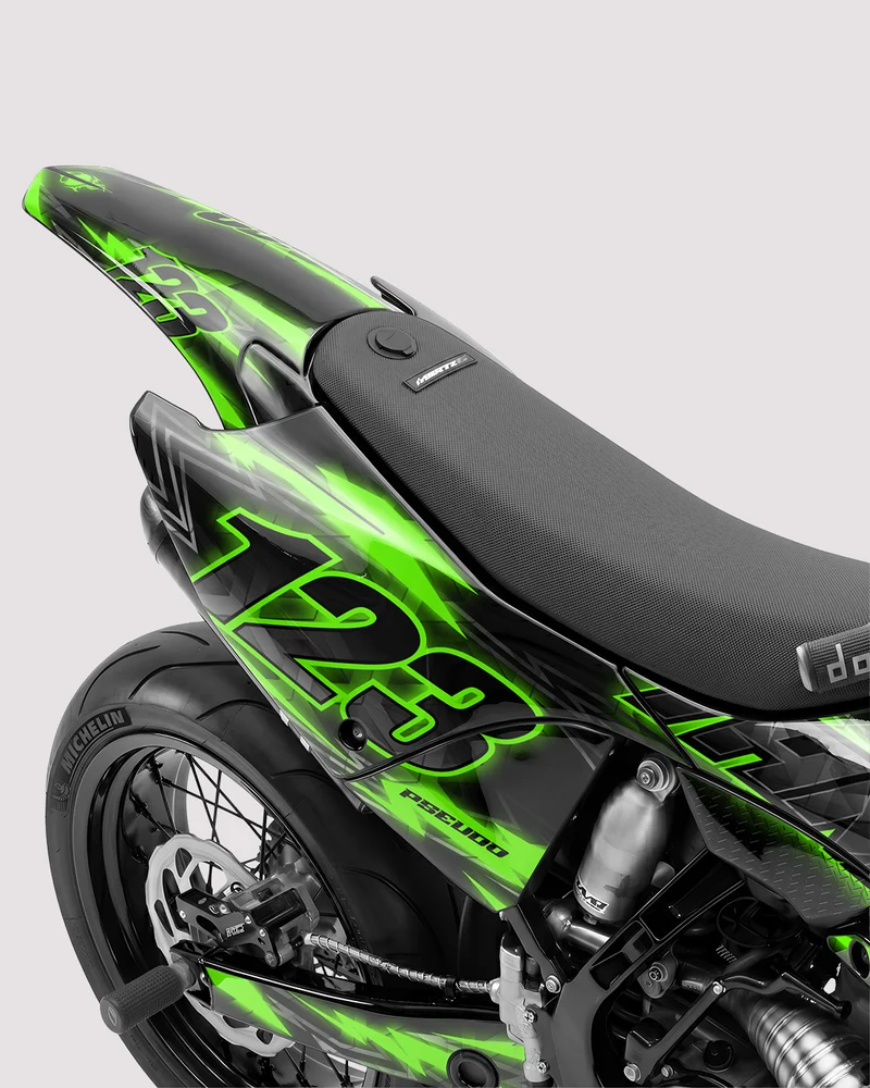 NEONX - Kit Déco Supermotard Semi-Personnalisable - Vert
