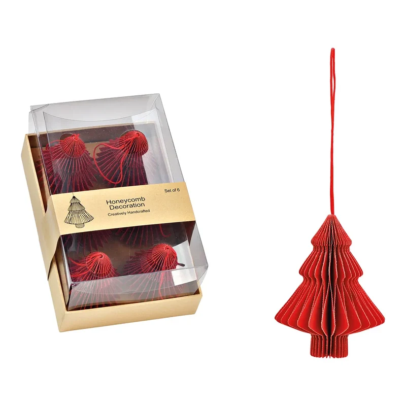 Honeycomb Tannenbaum-Anhänger 6er-Set - DesignWe.Love