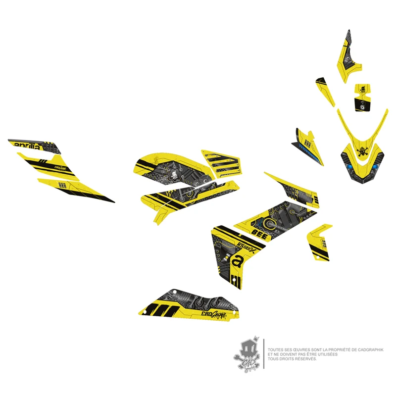 APRILIA KIT DÉCO-RS 660 ACIDE BEE-ONLY 50