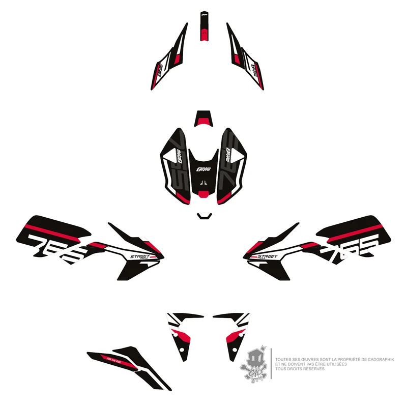 TRIUMPH KIT DÉCO - STREET TRIPLE 765 - M2-RED