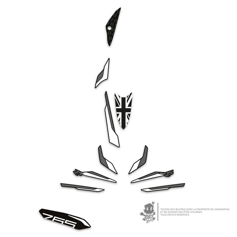 KIT DÉCO TRIUMPH - STREET TRIPLE RS 765 RS WHITE PACK - ONLY-X