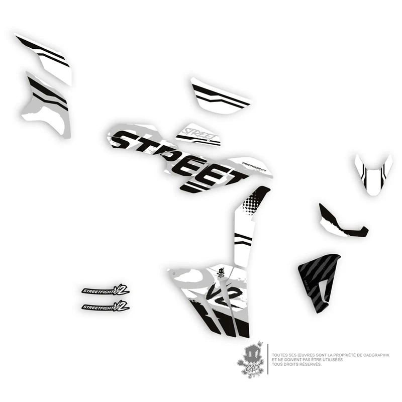 DUCATI KIT DÉCO – STREETFIGHTER V2 WHITE RAGE – ONLY 50