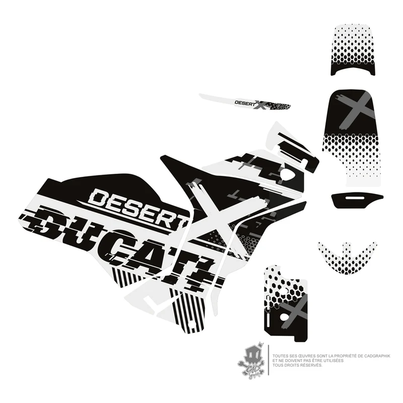 DUCATI KIT DÉCO - DESERT X - BLACK PIX - ONLY 50